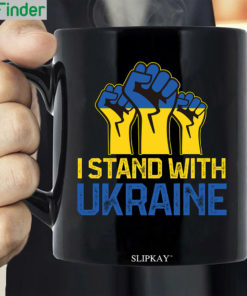 I Stand With Ukraine Support Hand Coffee Mug