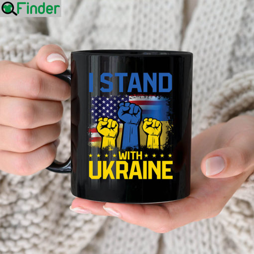 I Stand With Ukraine Support Ukrainian American Mug