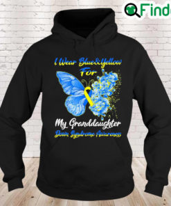 I Wear Blue Yellow For My Granddaughter Down Syndrome Peace Ukraine Hoodie