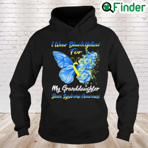 I Wear Blue Yellow For My Granddaughter Down Syndrome Peace Ukraine Hoodie