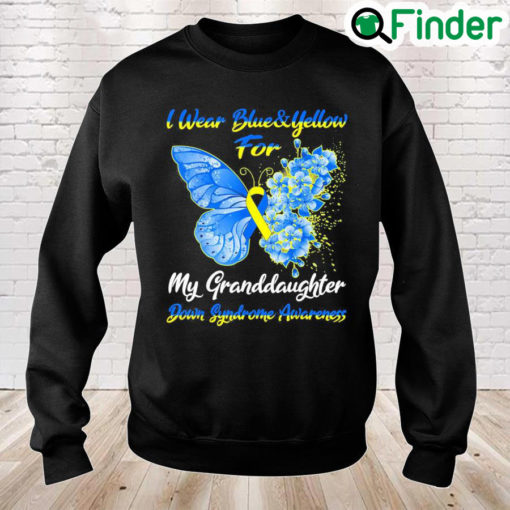 I Wear Blue Yellow For My Granddaughter Down Syndrome Peace Ukraine Sweatshirt