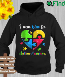I wear blue for autism awareness Hoodie
