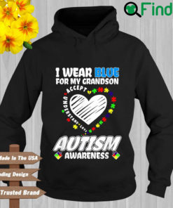 I wear blue for my grandson autism awareness Hoodie