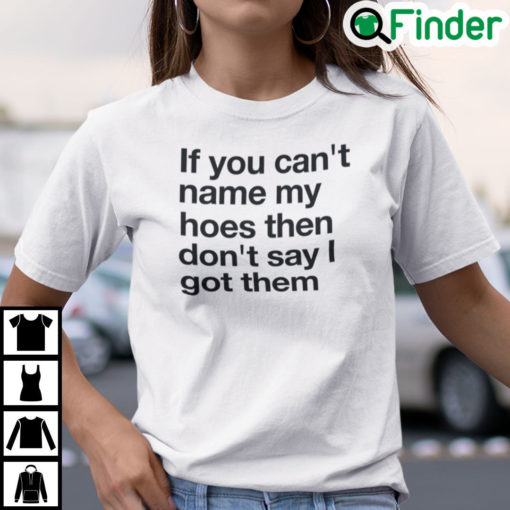 If You Cant Name My Hoes Dont Say I Got Them T Shirt