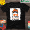 In March We Wear Orange Multiple Sclerosis Cute Messy Bun T Shirt