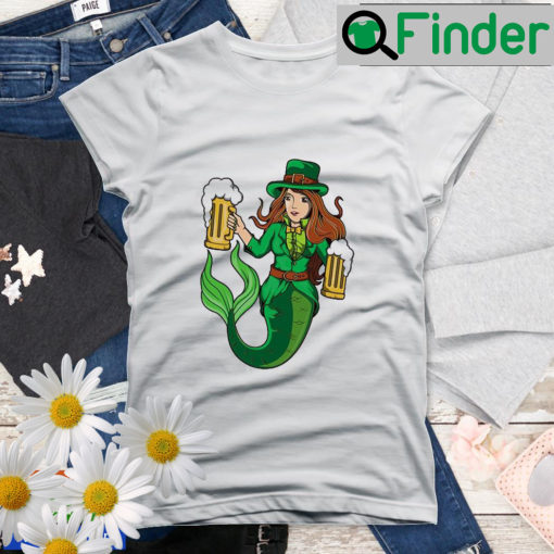 Irish Mermaid Women Leprechaun St Patricks Day Shirt