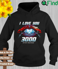 Iron Man I love you 3000 autism awareness Hoodie