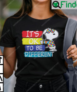 Its Ok To Be Different Autism Awareness Snoopy T Shirt