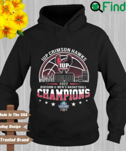 Iup Crimson Hawks 2022 Division II Mens Basketball Champions Hoodie