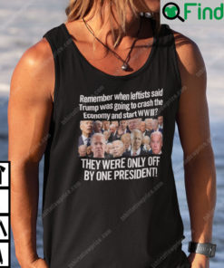 Joe Biden Remember When Leftists Said Trump Was Going To Crash The Economy Tank Top