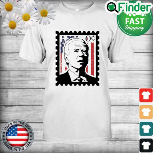 Joe Biden Zero Cents Stamp American Flag Shirt