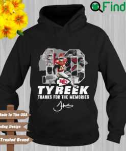 Kansas City Chiefs 10 Tyreek Hill thanks for the memories signature Hoodie