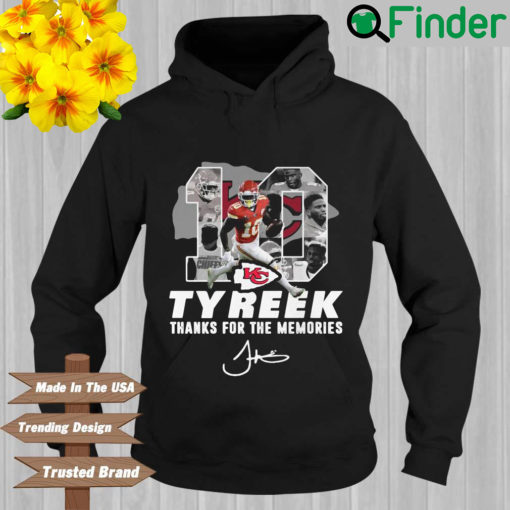 Kansas City Chiefs 10 Tyreek Hill thanks for the memories signature Hoodie