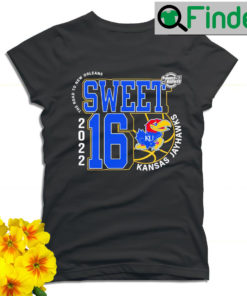 Kansas Jayhawks March Madness 2022 NCAA Mens Basketball Sweet 16 the road to New Orleans T shirt