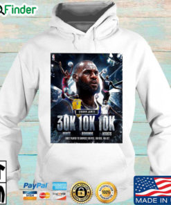 King Lebron James 30k 20k 20 first player to surpass 10 pts Hoodie