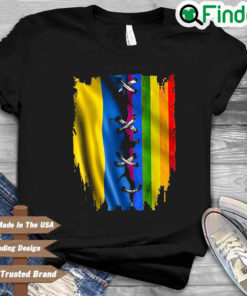 LGBT and Ukraine flag I stand with Ukraine T Shirt