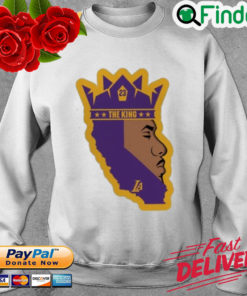 Lebron James The King Los Angeles Baseball Sweatshirt