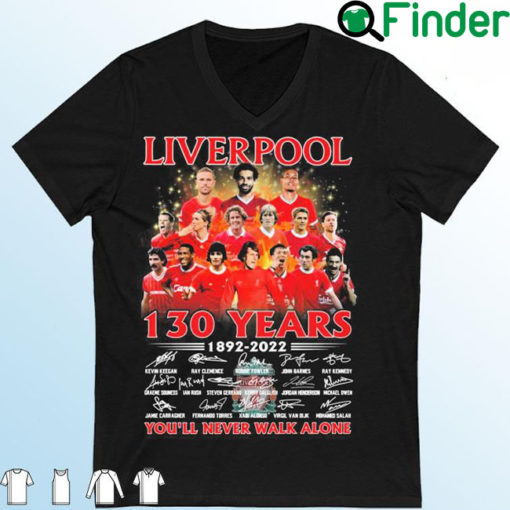 Liverpool Fc 130 Years 1892 2022 Signatures Youll Never Walk Alone Shirt