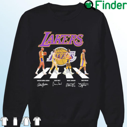 Los Angeles Lakers Abdul jabbar West Johnson And Bryant Abbey Team Signatures Sweatshirt