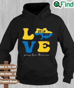 Love Stop War Pray For Ukraine Puck Futin Russia Ukrainian Hoodie