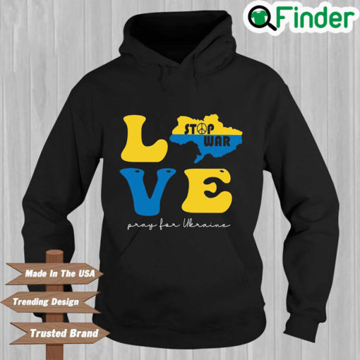 Love Stop War Pray For Ukraine Puck Futin Russia Ukrainian Hoodie