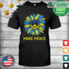 Make Peace Sunflower Ukrainian I Stand with Ukraine T Shirt