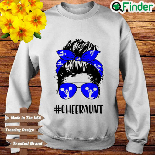 Messy bun cheeraunt sweatshirt