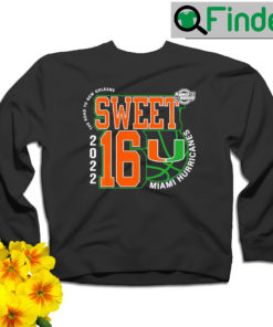 Miami Hurricanes March Madness 2022 NCAA Mens Basketball Sweet 16 the road to New Orleans sweatshirt