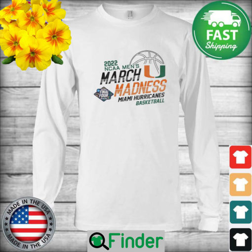 Miami Hurricanes basketball 2022 NCAA mens March Madness Final Four New Orleans Long Sleeve