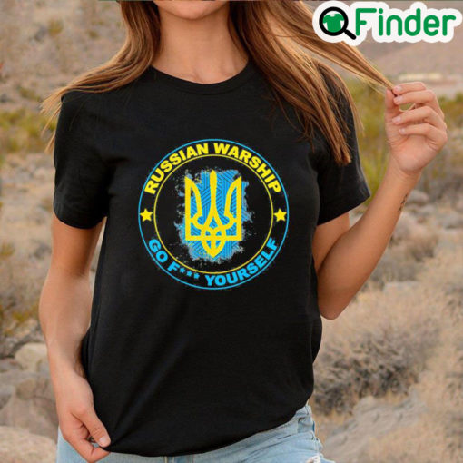 Nice I Stand With Ukraine Flag – Russian go f yourself Free Ukraine T Shirt