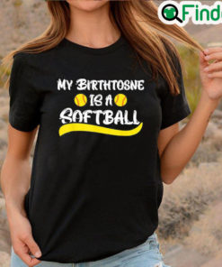 Nice My Birthstone Is A Softball Softball Pitcher Catcher Shirt