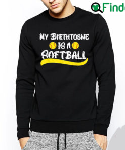 Nice My Birthstone Is A Softball Softball Pitcher Catcher Sweatshirt