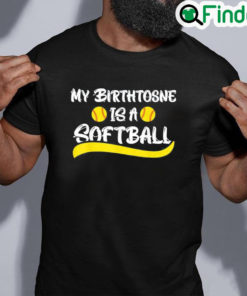 Nice My Birthstone Is A Softball Softball Pitcher Catcher Tee Shirt