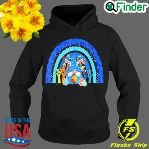 Nice cute Gnome Rainbow Autism Awareness Easter Day 2022 Outfit Hoodie 1