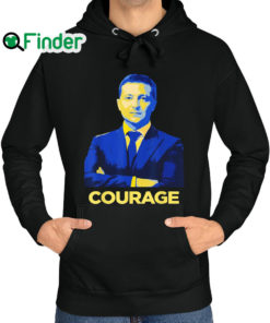 Nice hero Volodymyr Zelensky Stand With Ukraine Ukrainian Courage Hoodie