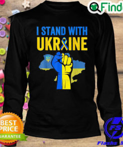 Nice support Ukraine I Stand With Ukraine Ribbon Flag Peace Ukraine Sweatshirt