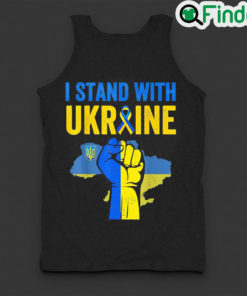 Nice support Ukraine I Stand With Ukraine Ribbon Flag Peace Ukraine Tank Top