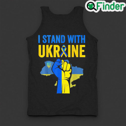 Nice support Ukraine I Stand With Ukraine Ribbon Flag Peace Ukraine Tank Top