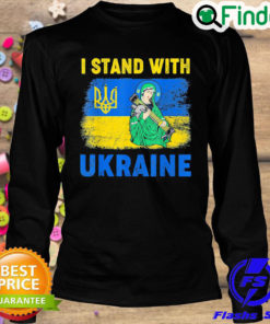 Nice vintage I Stand With Ukraine Saint Javelin Ukrainian Flag Peace Ukraine Sweatshirt