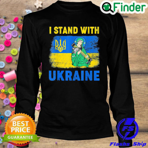 Nice vintage I Stand With Ukraine Saint Javelin Ukrainian Flag Peace Ukraine Sweatshirt