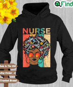 Nurse Black Woman Has Afro Hairstyle Black History Month Vintage Hoodie