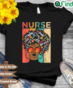 Nurse Black Woman Has Afro Hairstyle Black History Month Vintage Shirt