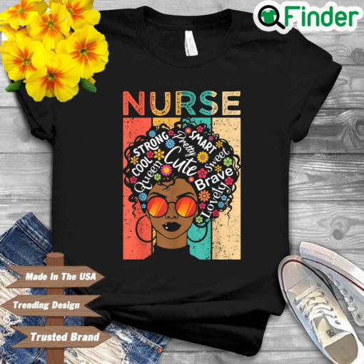 Nurse Black Woman Has Afro Hairstyle Black History Month Vintage Shirt