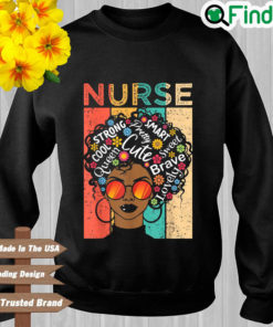 Nurse Black Woman Has Afro Hairstyle Black History Month Vintage Sweatshirt