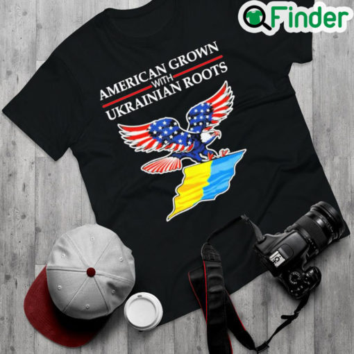 Official American Grown With Ukrainian Roots Vintage T Shirt