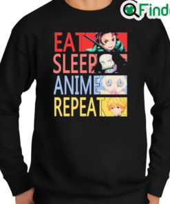 Official Eat Sleep Anime Repeat Demon Slayer Sweatshirt