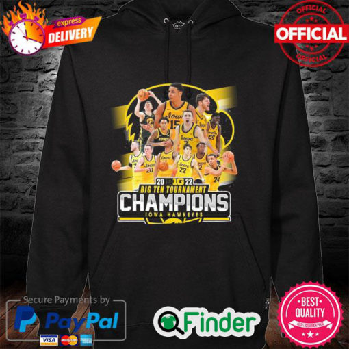 Official Iowa Hawkeyes football 2022 Big ten tournament champions Hoodie