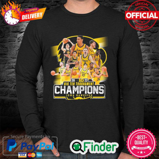 Official Iowa Hawkeyes football 2022 Big ten tournament champions Long Sleeve