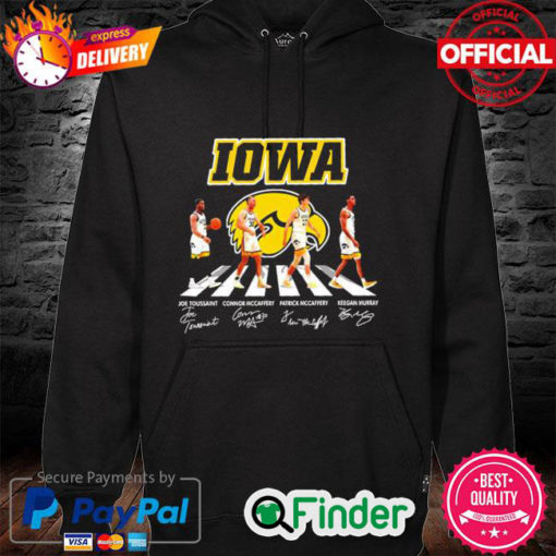 Official Iowa Hawkeyes football Abbey Road signatures 2022 Hoodie