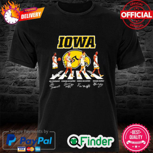 Official Iowa Hawkeyes football Abbey Road signatures 2022 shirt